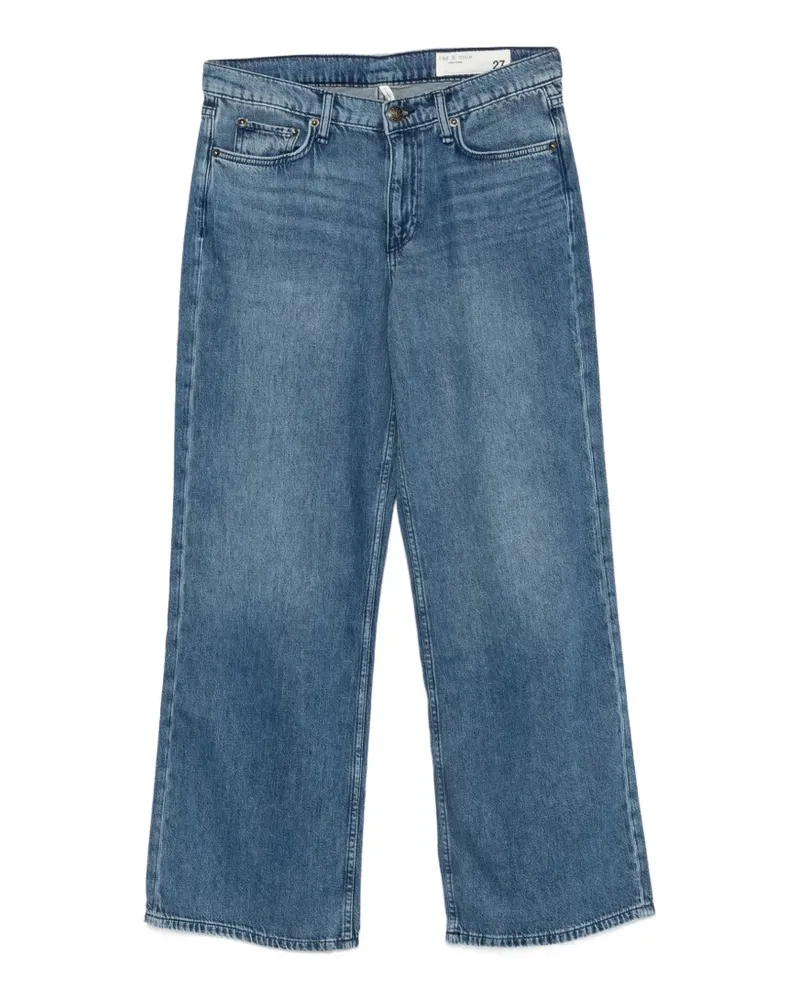 Rag & Bone faded-effect wide-leg jeans - Blau Blau