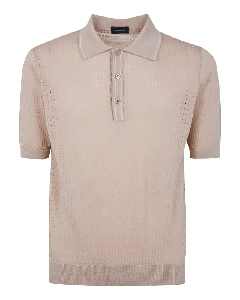 Tagliatore Gestricktes Poloshirt - Nude Nude