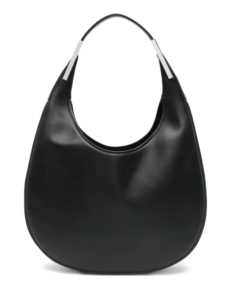 SAVETTE Kleine Florence Schultertasche in Sichelform - Schwarz Schwarz