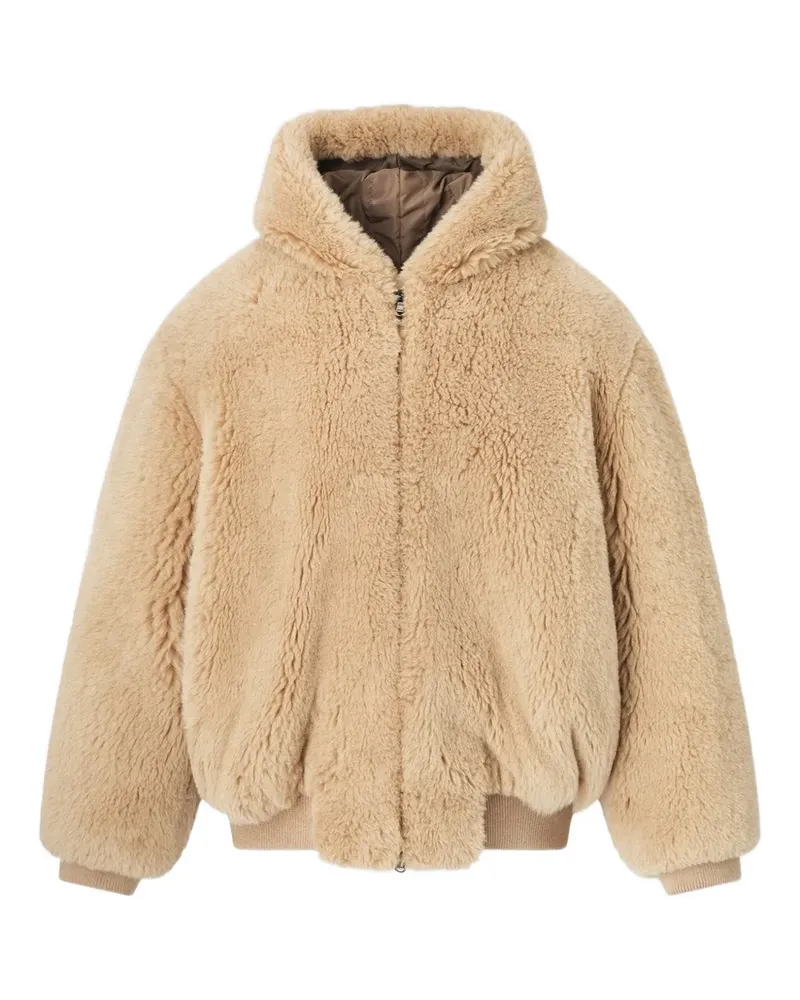 Fear of God hooded bomber jacket - Nude Nude