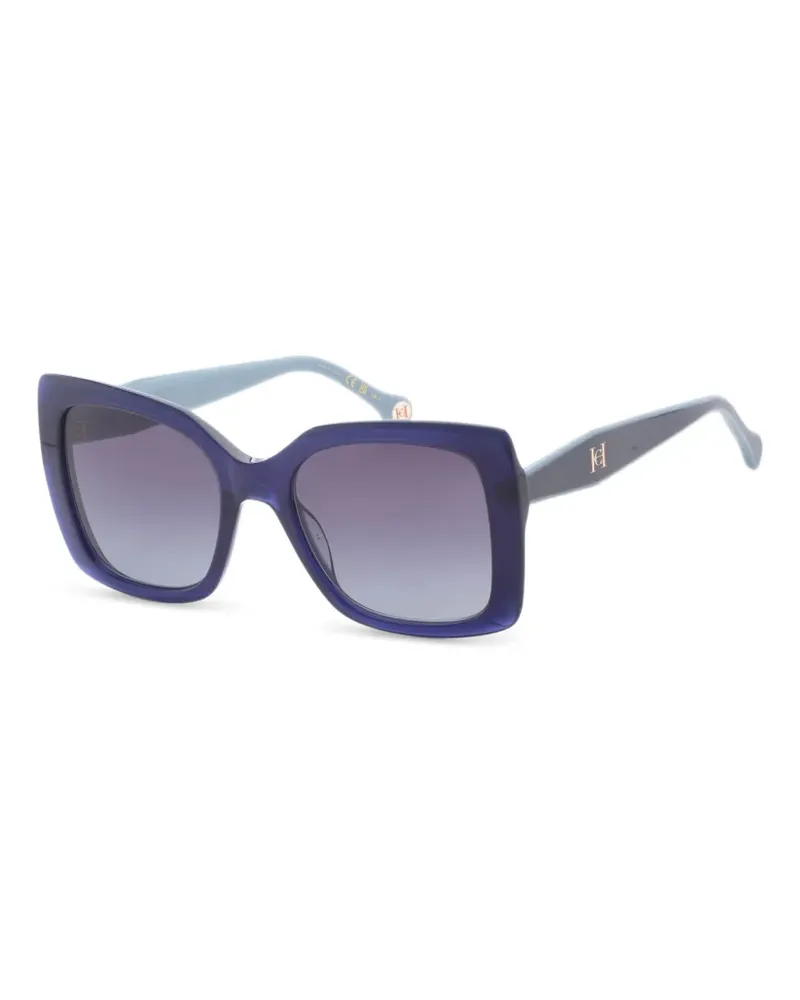 Carolina Herrera New York Sonnenbrille mit eckigem Gestell - Blau Blau