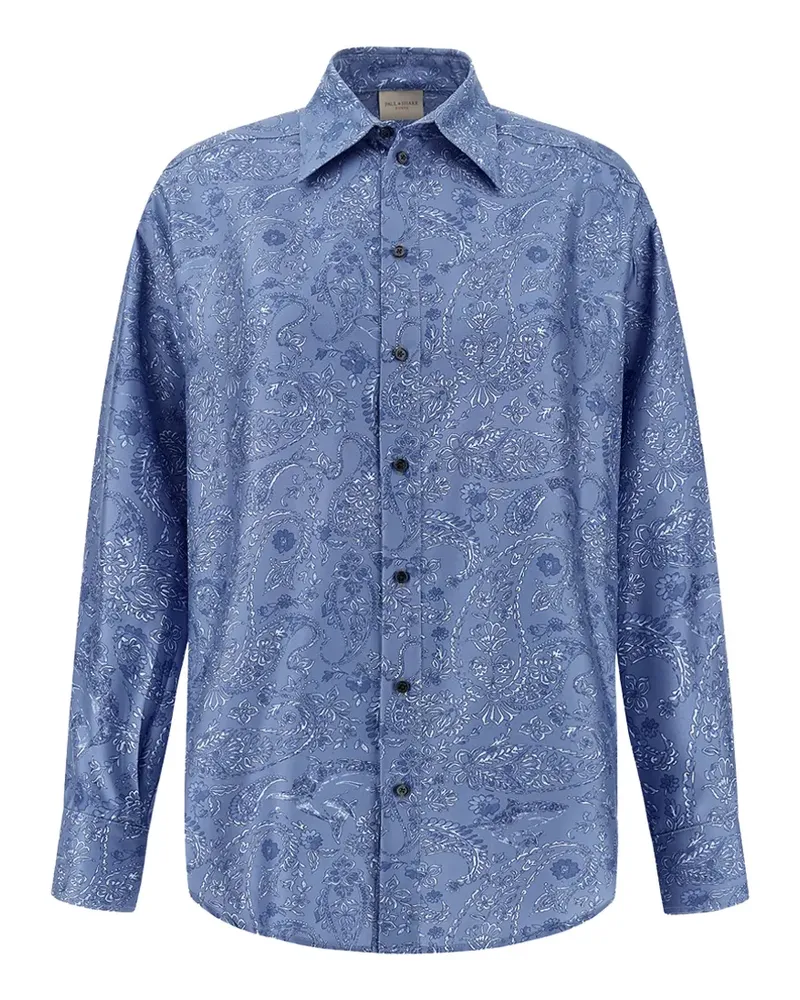 Paul & Shark paisley-print silk overshirt - Blau Blau