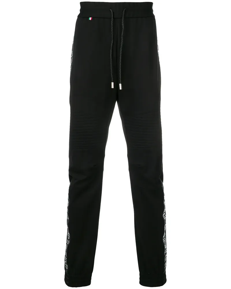 Philipp Plein Jogginghose mit Logo-Streifen - Schwarz Schwarz