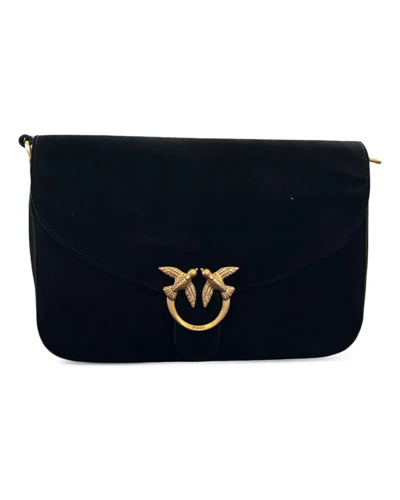 Pinko Love Bag suede clutch bag - Schwarz Schwarz