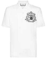 Philipp Plein Poloshirt mit Skull and Bones-Print Weiß