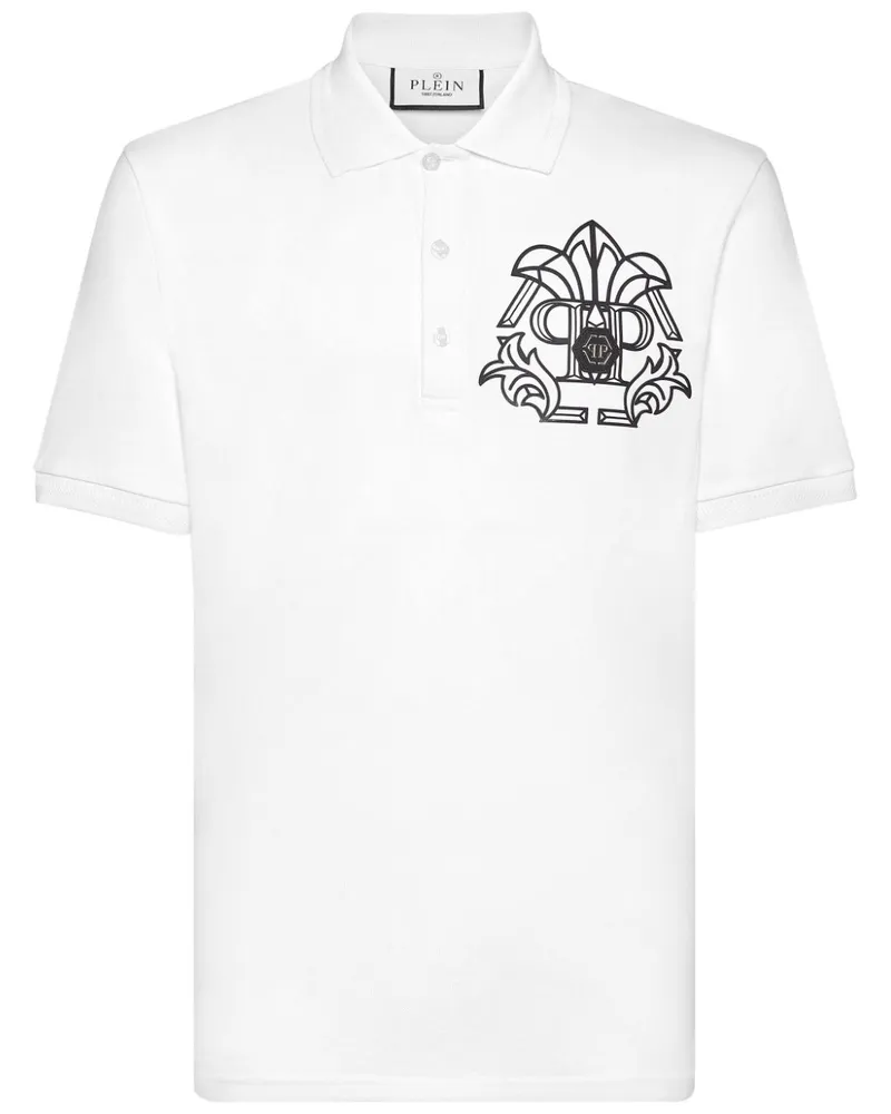 Philipp Plein Poloshirt mit Skull and Bones-Print - Weiß Weiß
