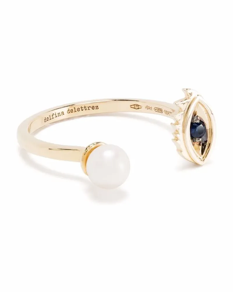 Delfina Delettrez 9kt Gelbgoldring mit Perlen Gold