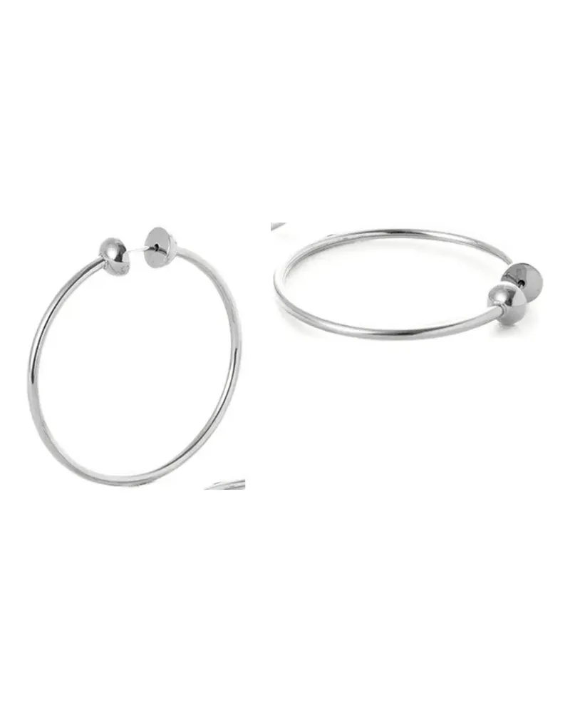 Jenny Bird Icon Creolen mit Kugeldetail - Silber Silber