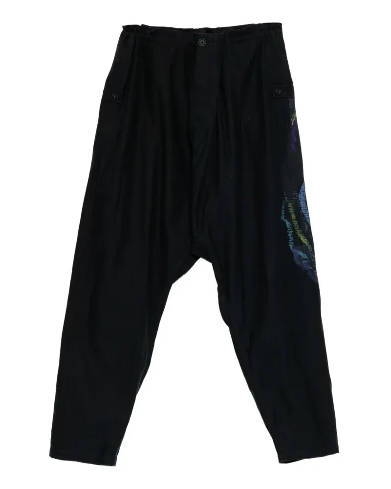 Yohji Yamamoto Jeans mit grafischem Print - Schwarz Schwarz