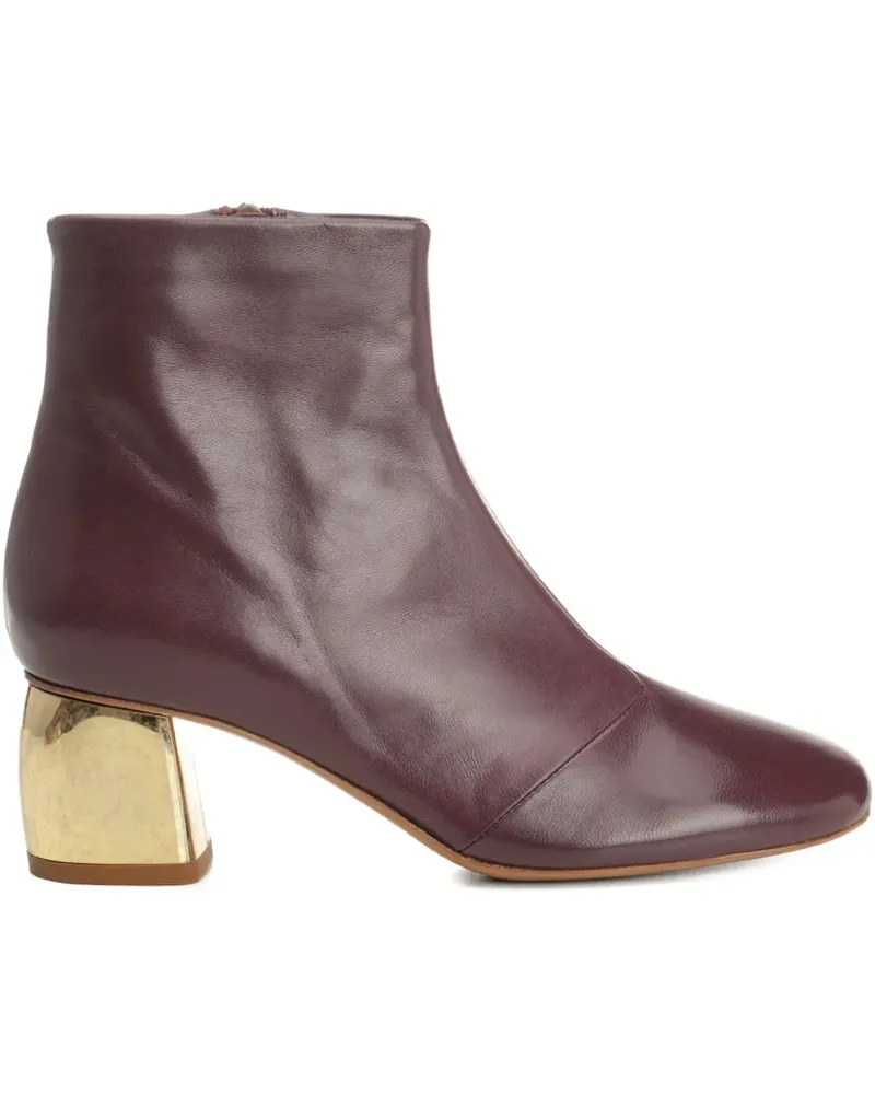 forte_forte Stiefel mit Metallic-Ferse - Rot Rot