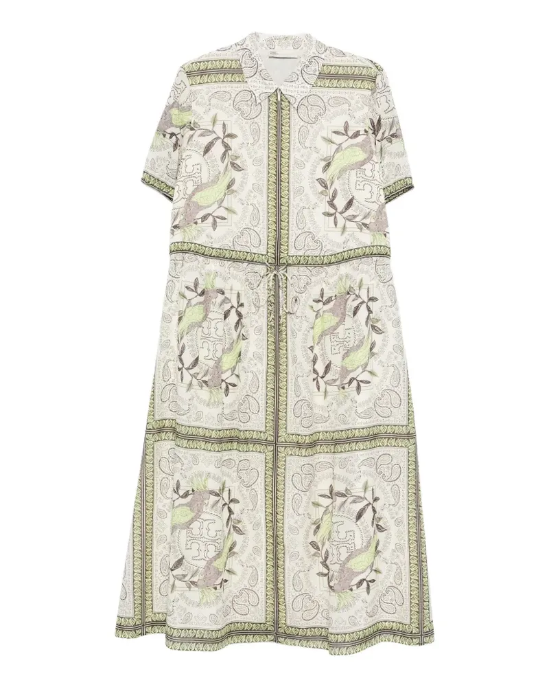 Tory Burch bird paisley midi dress - Nude Nude