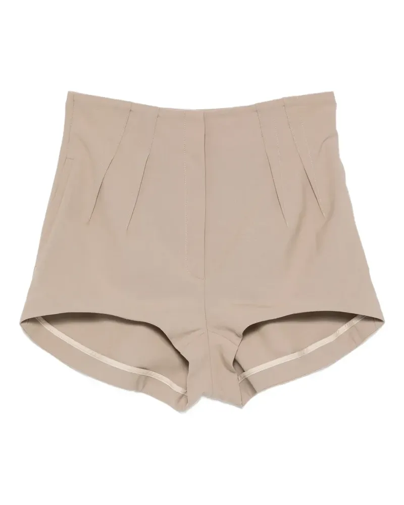 Thierry Mugler pleated-design shorts - Nude Nude