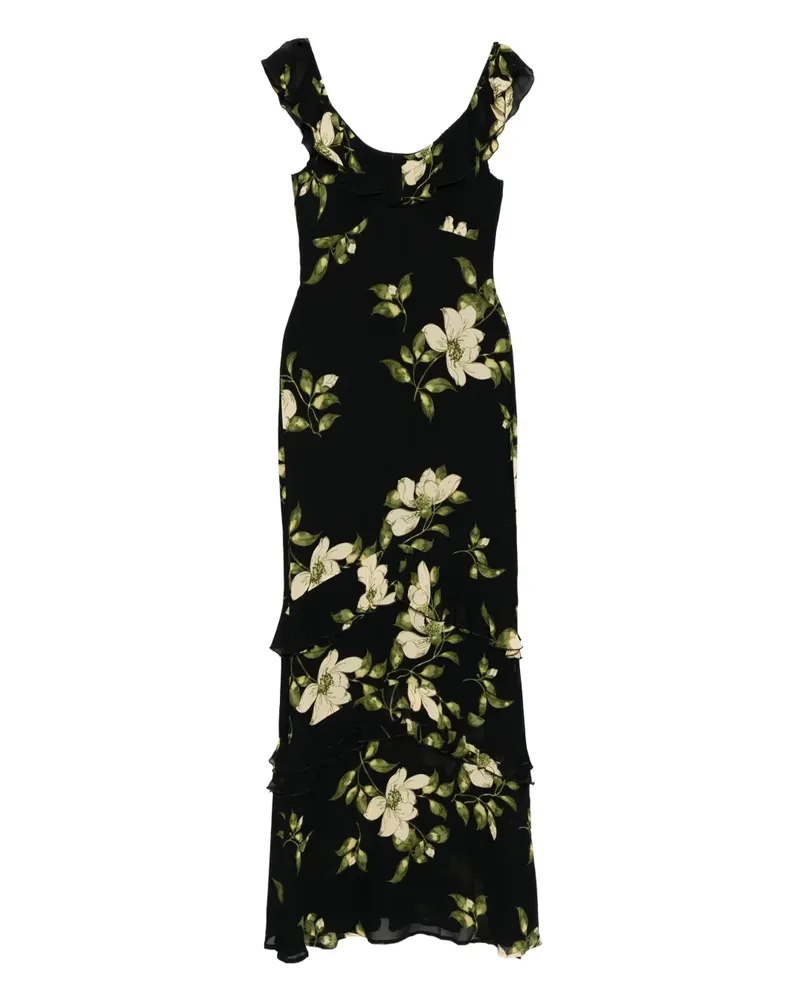 Reformation Tripoli Kleid - Schwarz Schwarz