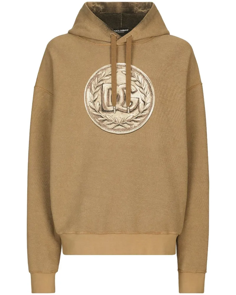 Dolce & Gabbana Hoodie mit Logo-Print - Braun Braun