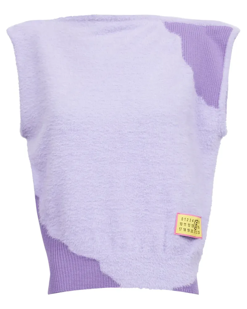 Maison Margiela Top mit U-Boot-Ausschnitt - Violett Violett