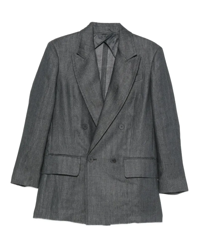 Max Mara Olimpia double-breasted chevron jacket - Grau Grau