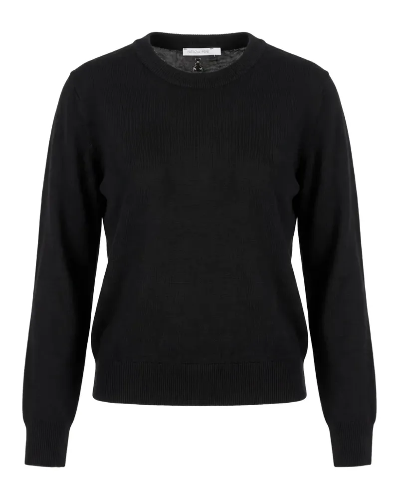 Patrizia Pepe Pullover mit Rundhalsausschnitt - Schwarz Schwarz