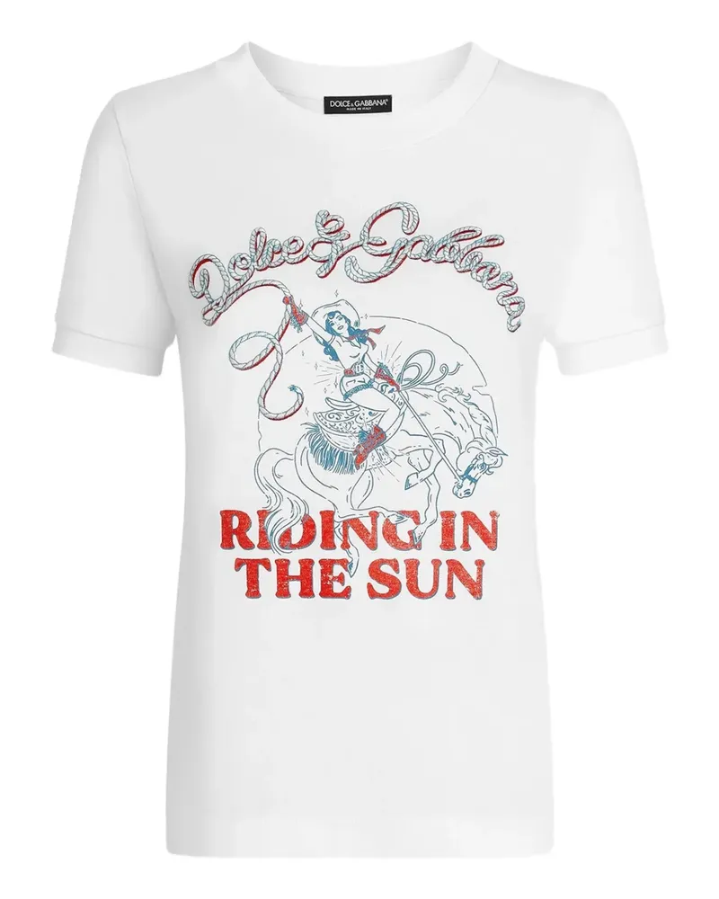 Dolce & Gabbana print-detail T-shirt - Weiß Weiß