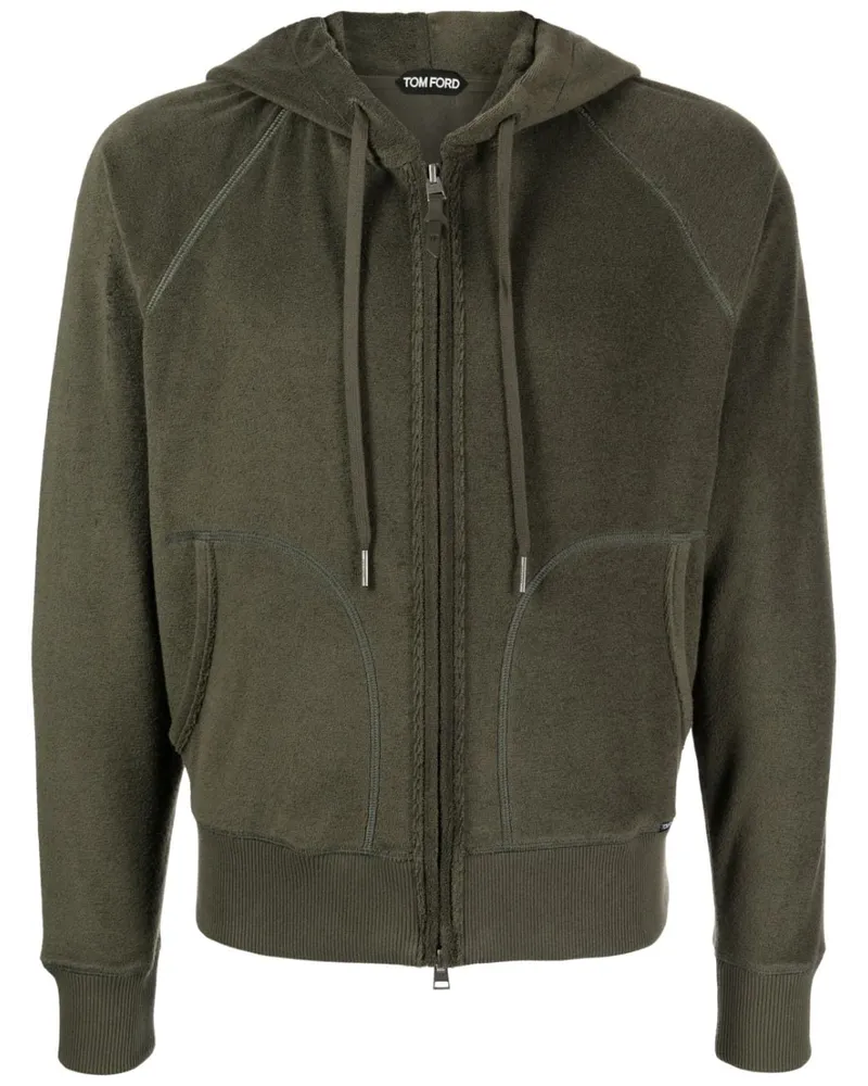 Tom Ford Frottee-Hoodie - Grün Grün