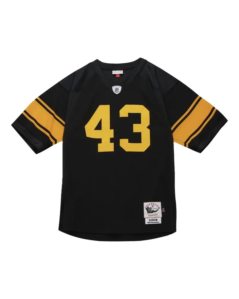 Mitchell & Ness Troy Polamalu NFL Pittsburgh Steelers 2008 T-Shirt - Schwarz Schwarz