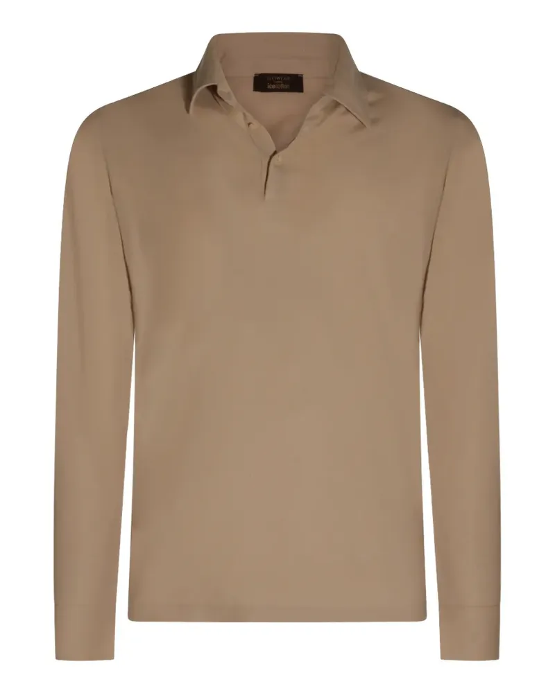 Zanone long-sleeve polo shirt - Nude Nude