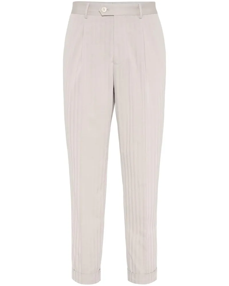 Brunello Cucinelli Gestreifte Hose - Nude Nude