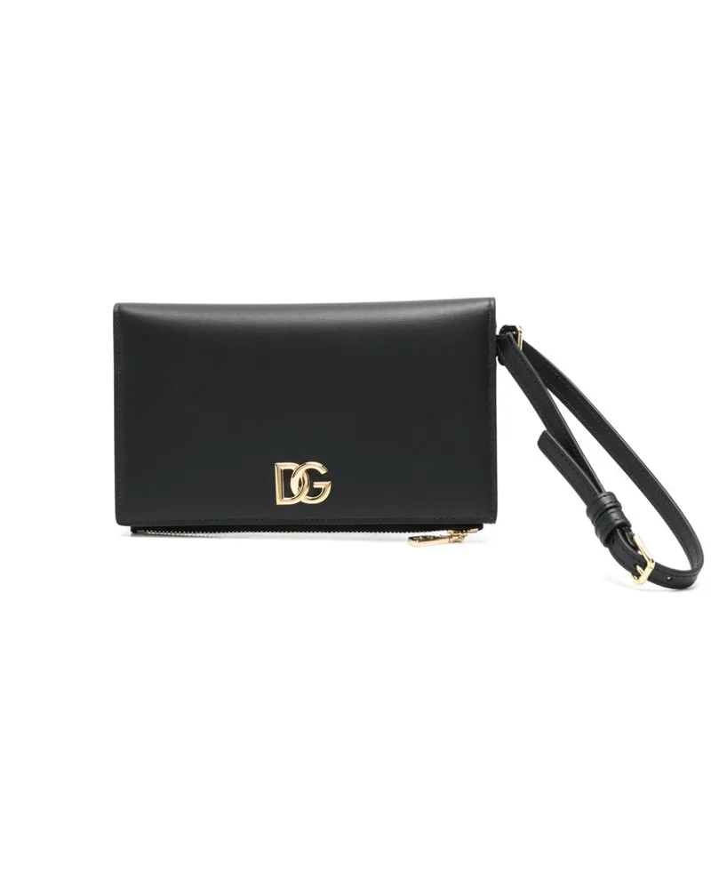Dolce & Gabbana Clutch mit Logo - Schwarz Schwarz