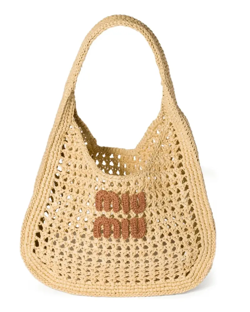 Miu Miu Gewebte Tote Bag - Nude Nude