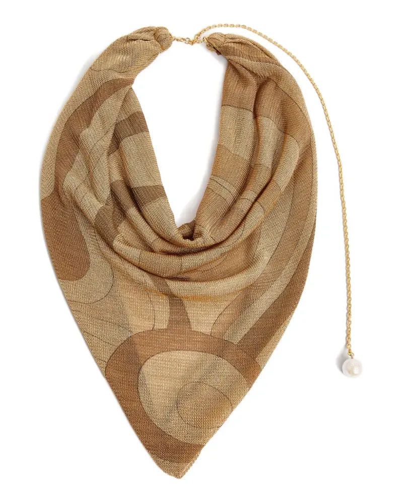 Emilio Pucci Schal mit Marmo-Print - Gold Gold