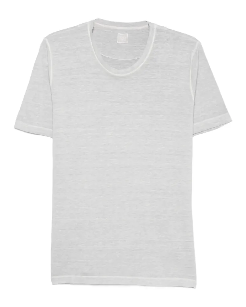 120% Lino round-neck short-sleeve T-shirt - Grau Grau