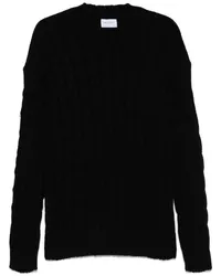 Family First Pullover mit Zopfmuster Schwarz