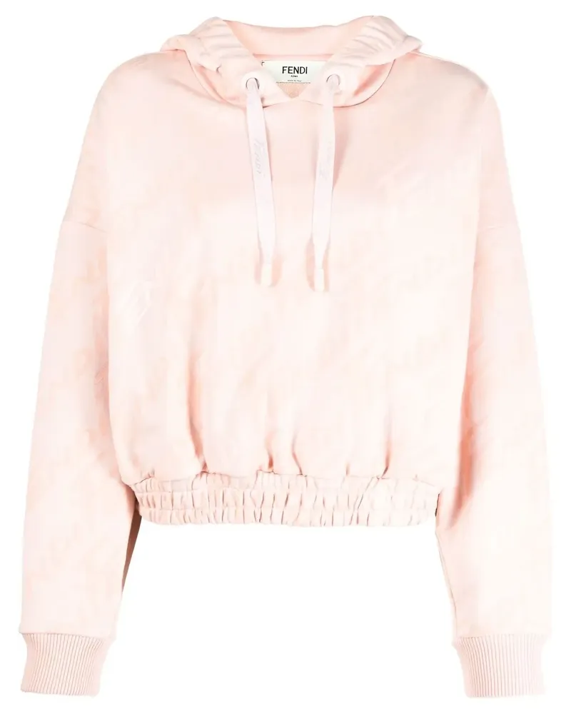 Fendi Kapuzenpullover mit Stretchbund - Rosa Rosa