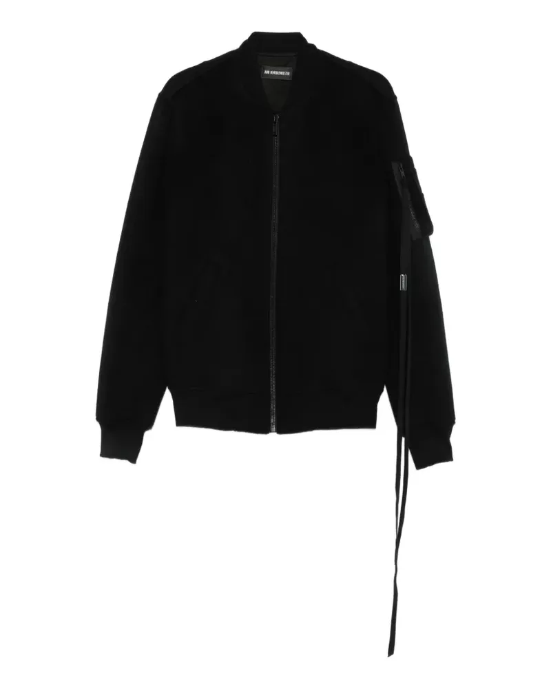 Ann Demeulemeester Dries Bomberjacke mit gerippten Details - Schwarz Schwarz