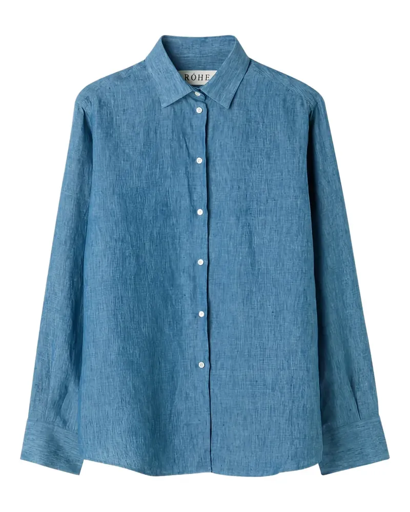 Róhe Hemd aus Chambray - Blau Blau