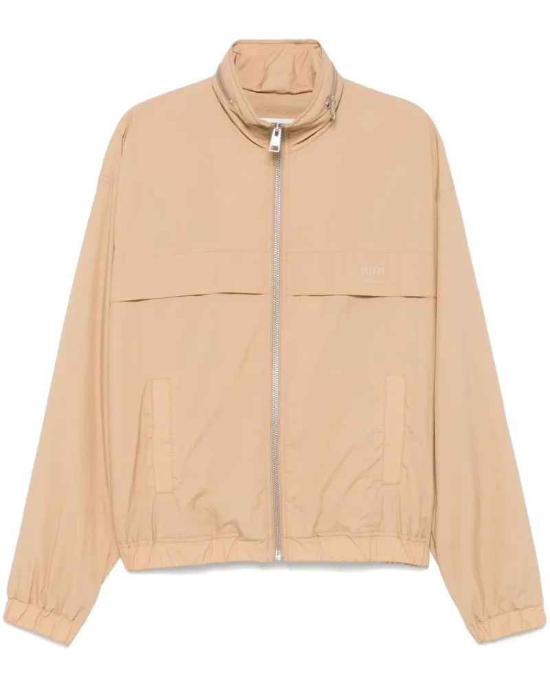 AMI Paris Windbreaker mit Logo-Print - Nude Nude