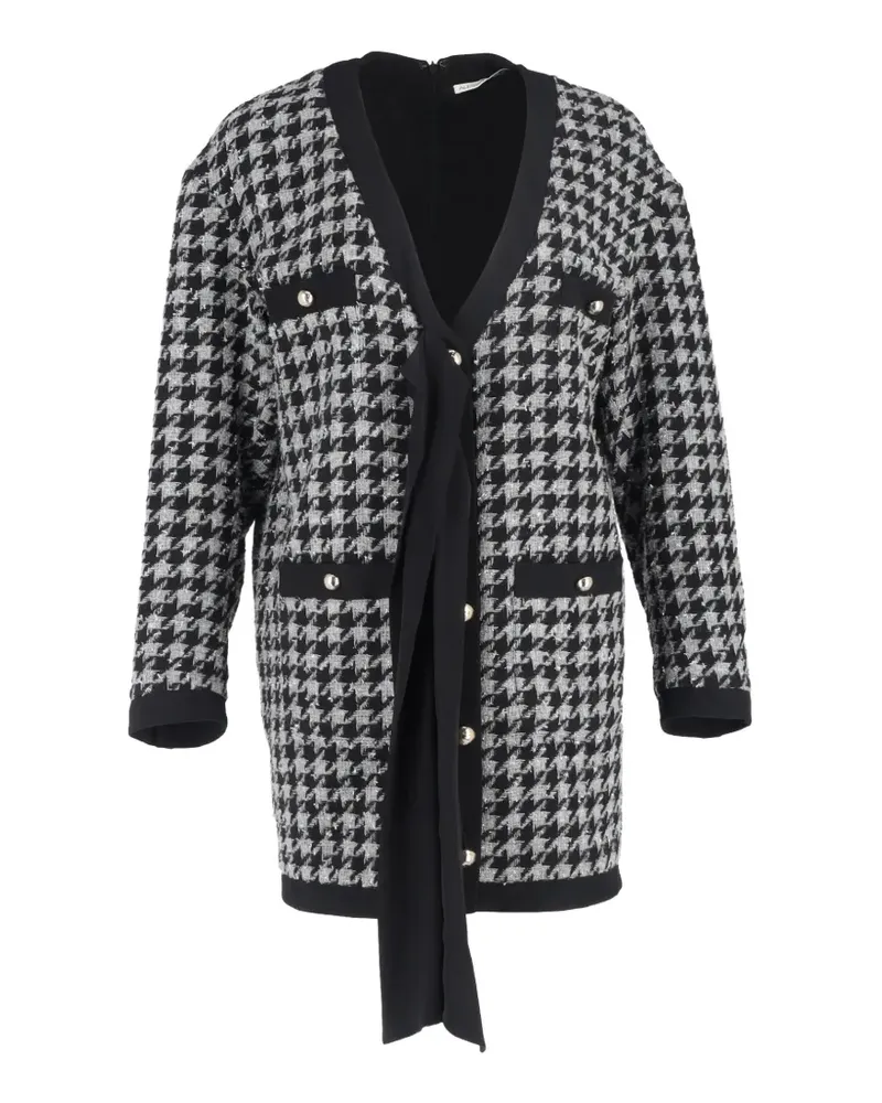 Alessandra Rich houndstooth mini dress - Schwarz Schwarz