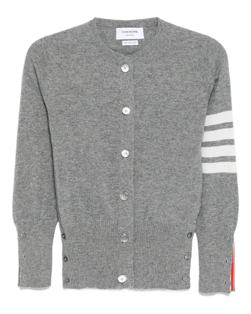 Thom Browne Kaschmir-Cardigan mit vier Streifen am Ärmel - Grau Grau