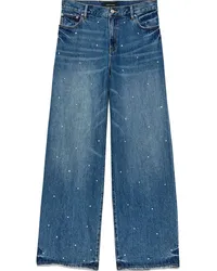 PURPLE BRAND Wide-Leg-Jeans mit Strass Blau