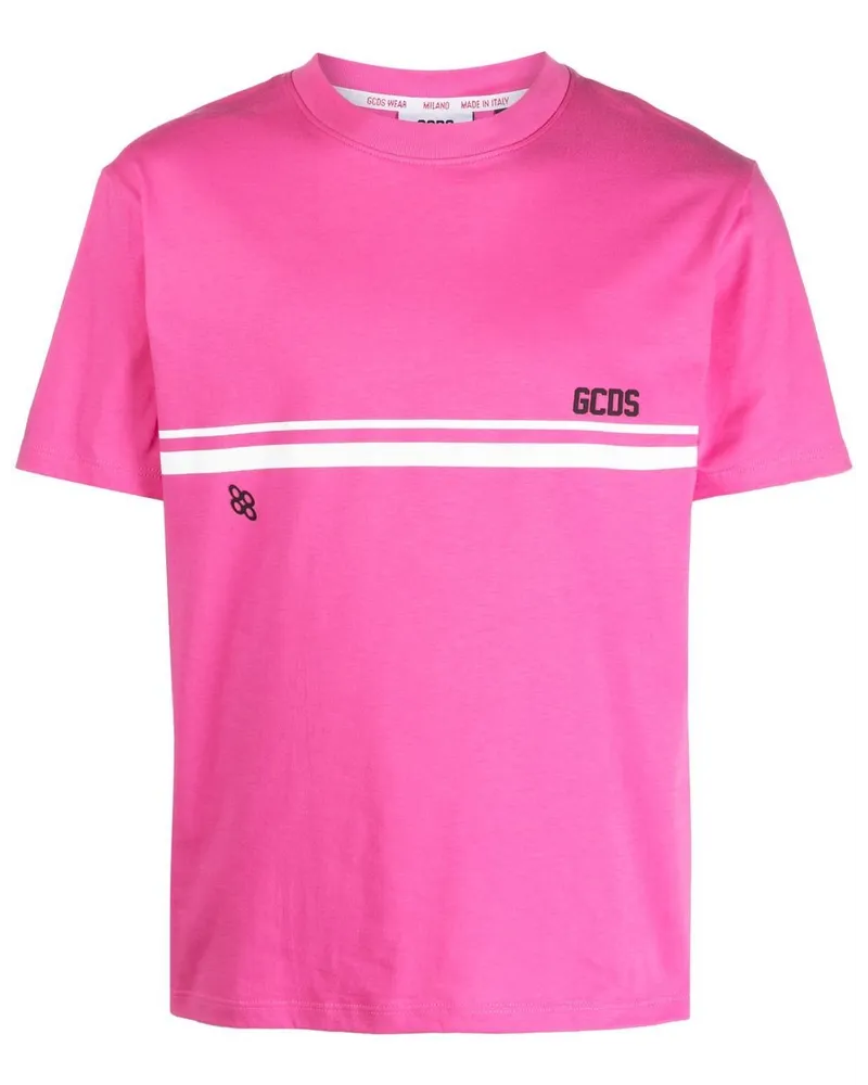 GCDS T-Shirt mit Logo-Print - Rosa Rosa