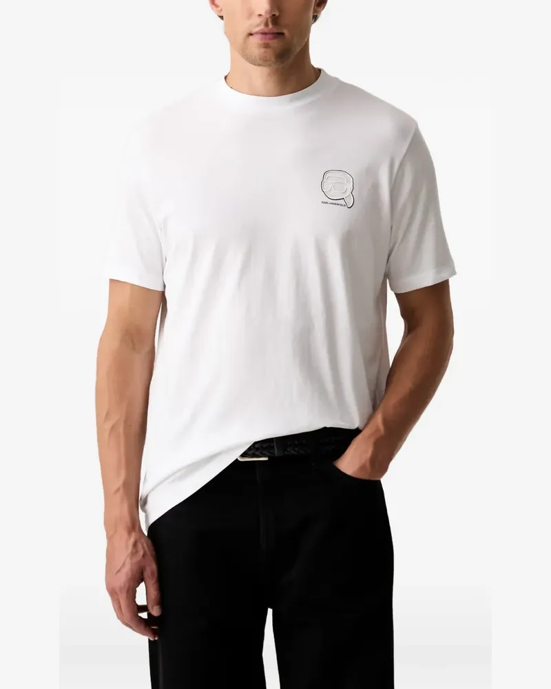 Karl Lagerfeld logo-patch T-shirt - Weiß Weiß