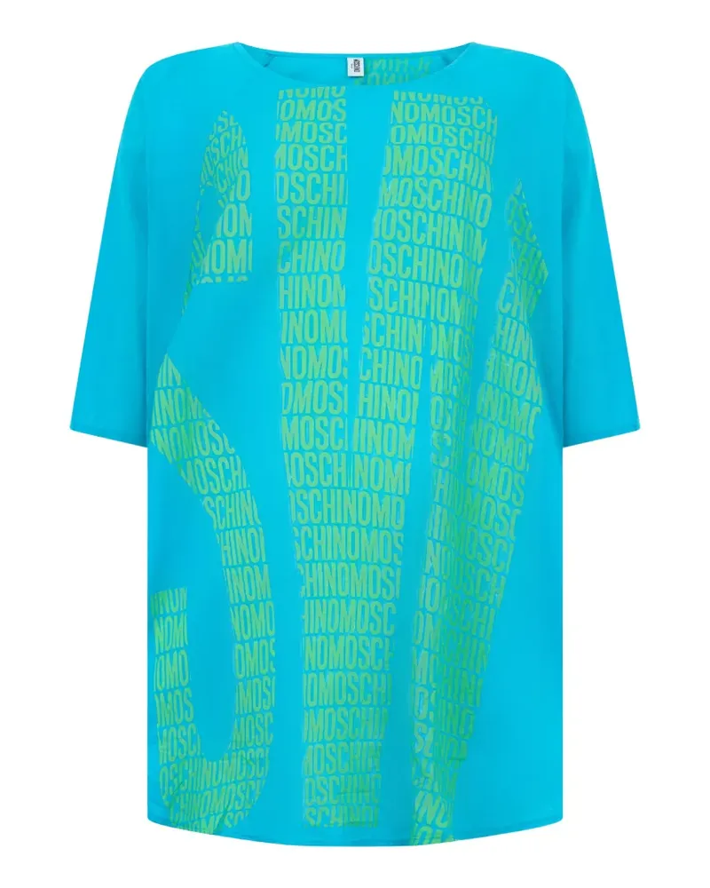 Moschino T-Shirt mit 'Flamingo Beach'-Print - Weiß Weiß