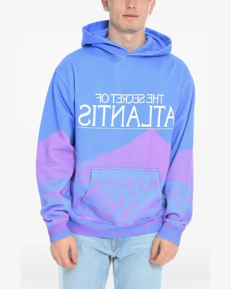 MSFTSrep logo-print hoodie - Blau Blau