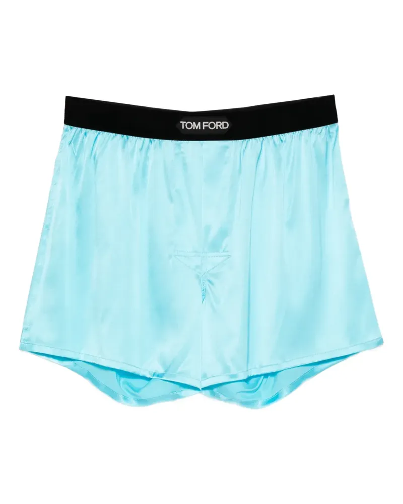 Tom Ford logo-waistband boxers - Blau Blau