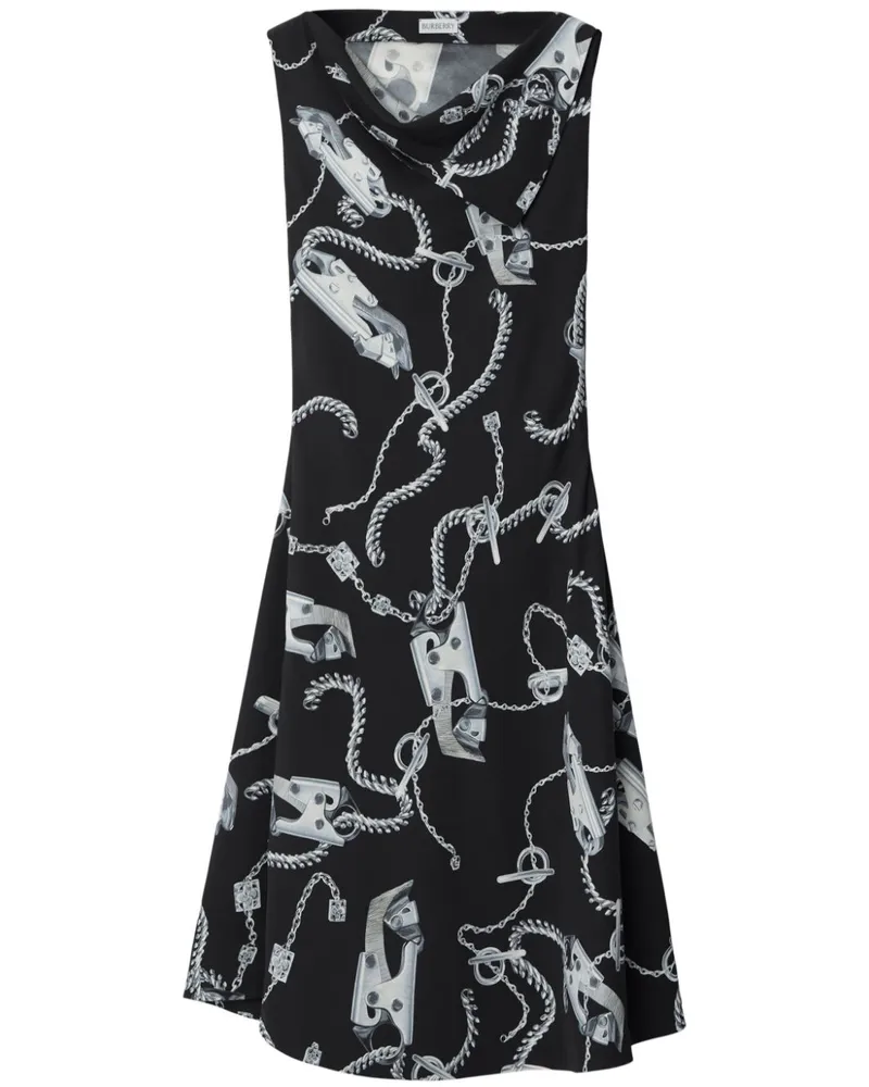 Burberry Ausgestelltes Knight Hardware Kleid - Silber Silber