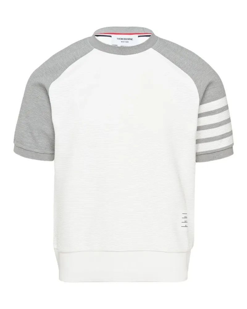 Thom Browne 4-Bar raglan-sleeve T-shirt - Weiß Weiß