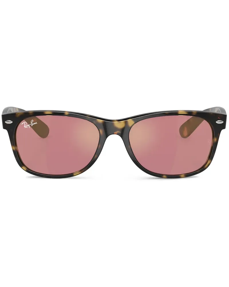 Ray Ban New Wayfarer Sonnenbrille mit eckigem Gestell - Braun Braun