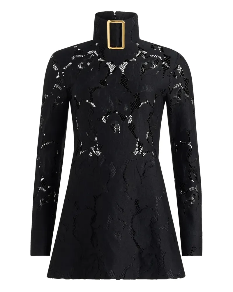 Patou Spitzenkleid mit Schnallen - Schwarz Schwarz