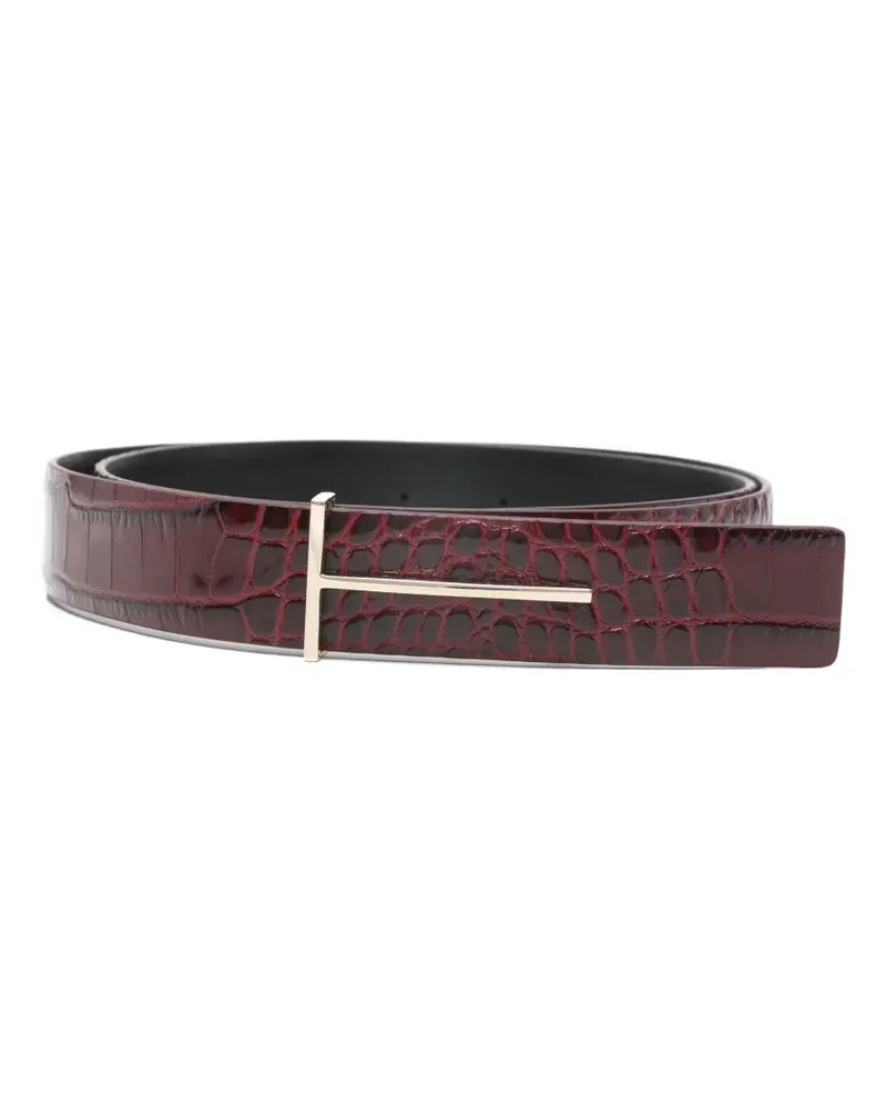 Tom Ford embossed-leather belt - Rot Rot