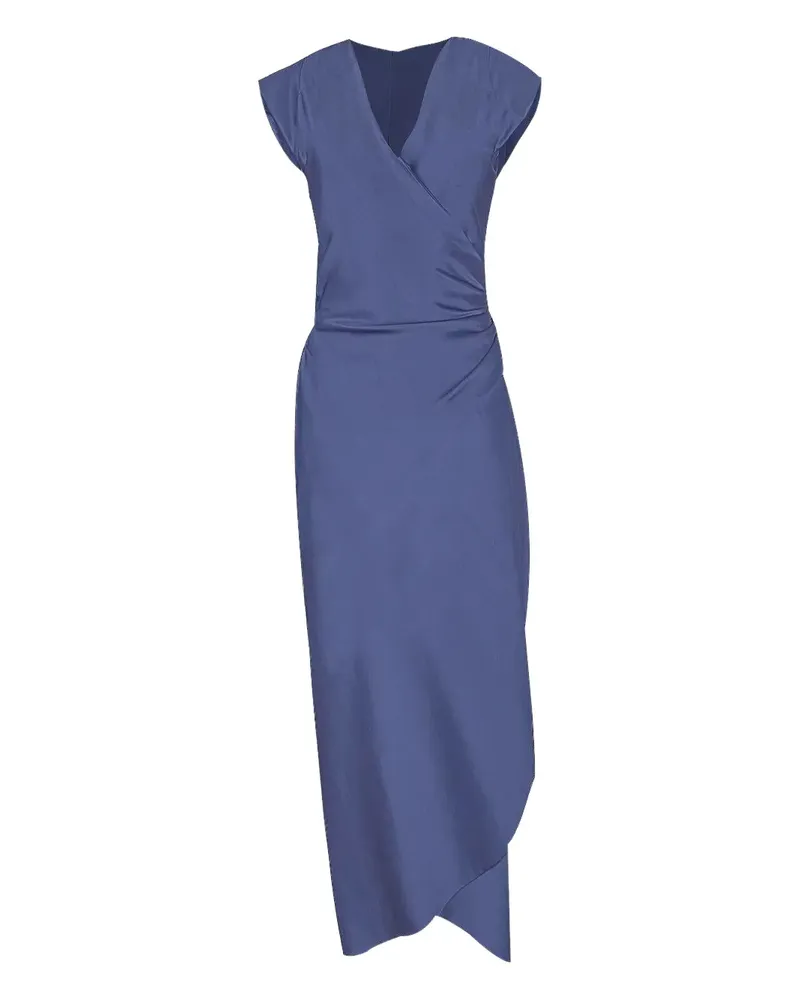 Peter Cohen Asymmetrisches Wickelkleid - Blau Blau