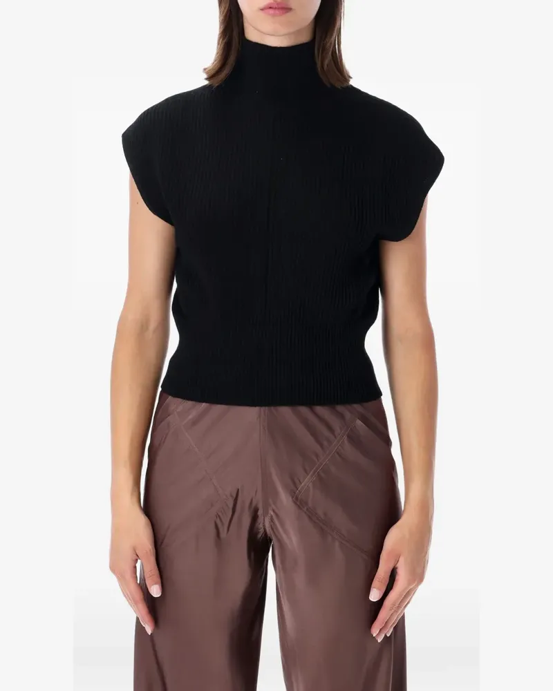 Rick Owens ribbed-knit high-neck sweater - Schwarz Schwarz